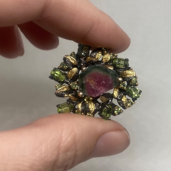 Watermelon Tourmaline Ring, Size 9 - Picture 7 of 12